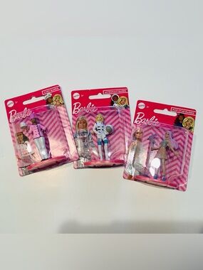 Barbie Mini Figures Career  , Baker, Singer, Astronaut 🌸